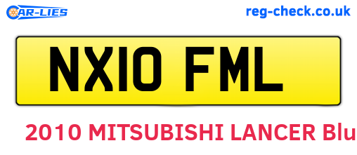 NX10FML are the vehicle registration plates.