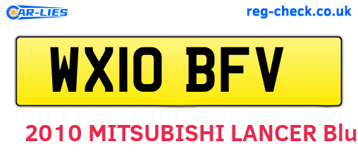 WX10BFV are the vehicle registration plates.