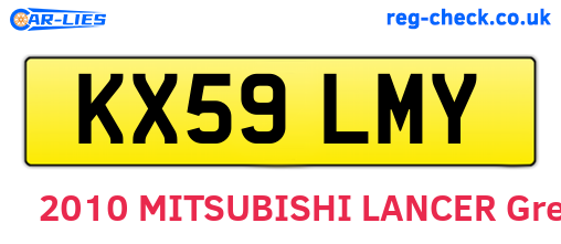 KX59LMY are the vehicle registration plates.