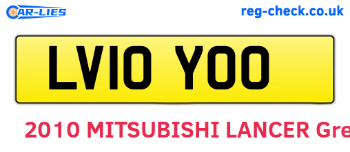 LV10YOO are the vehicle registration plates.