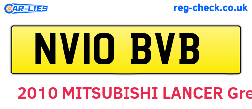 NV10BVB are the vehicle registration plates.