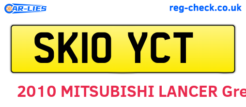 SK10YCT are the vehicle registration plates.