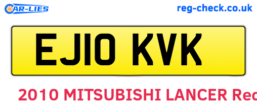 EJ10KVK are the vehicle registration plates.