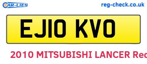 EJ10KVO are the vehicle registration plates.