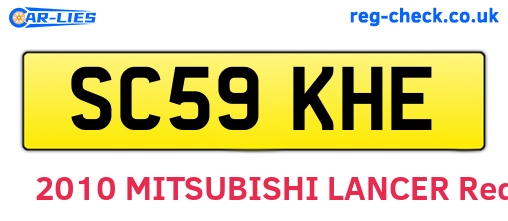 SC59KHE are the vehicle registration plates.