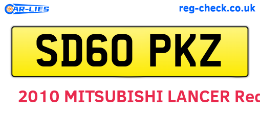 SD60PKZ are the vehicle registration plates.