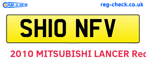 SH10NFV are the vehicle registration plates.