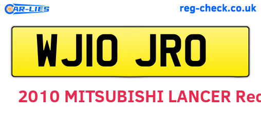 WJ10JRO are the vehicle registration plates.