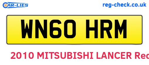 WN60HRM are the vehicle registration plates.