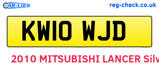 KW10WJD are the vehicle registration plates.