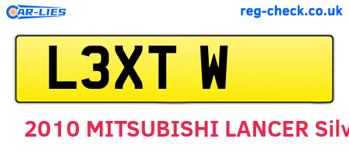 L3XTW are the vehicle registration plates.
