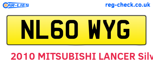 NL60WYG are the vehicle registration plates.