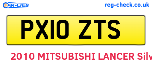 PX10ZTS are the vehicle registration plates.