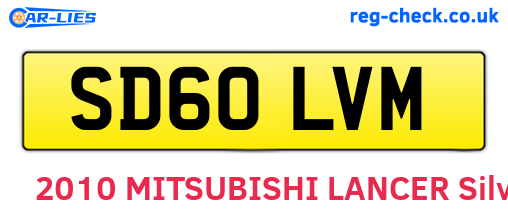 SD60LVM are the vehicle registration plates.
