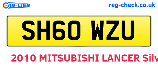 SH60WZU are the vehicle registration plates.