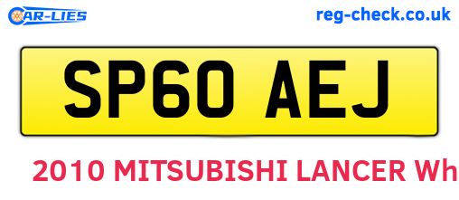 SP60AEJ are the vehicle registration plates.