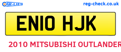 EN10HJK are the vehicle registration plates.