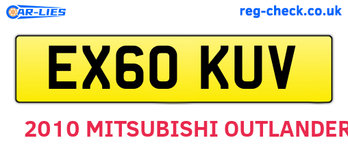 EX60KUV are the vehicle registration plates.