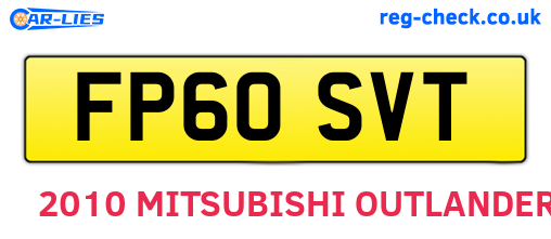 FP60SVT are the vehicle registration plates.
