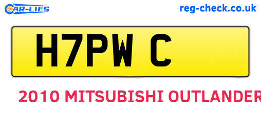 H7PWC are the vehicle registration plates.