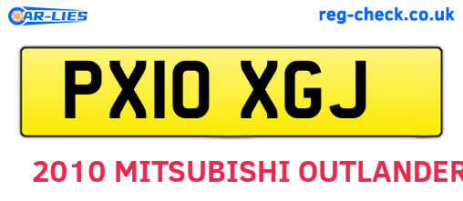 PX10XGJ are the vehicle registration plates.