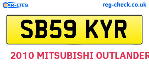SB59KYR are the vehicle registration plates.
