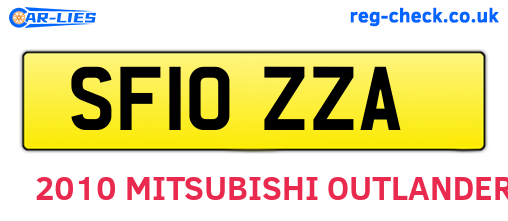 SF10ZZA are the vehicle registration plates.