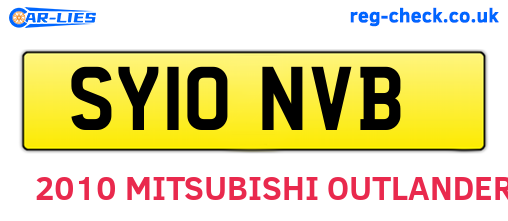 SY10NVB are the vehicle registration plates.