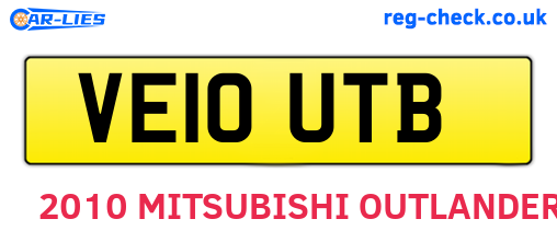 VE10UTB are the vehicle registration plates.