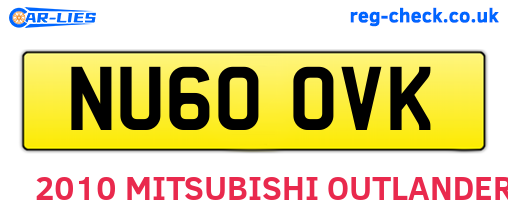 NU60OVK are the vehicle registration plates.