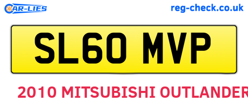 SL60MVP are the vehicle registration plates.