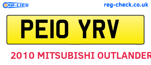 PE10YRV are the vehicle registration plates.