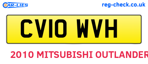 CV10WVH are the vehicle registration plates.