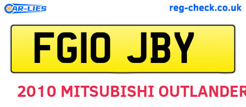 FG10JBY are the vehicle registration plates.