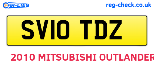 SV10TDZ are the vehicle registration plates.