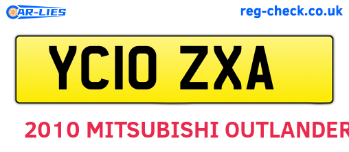 YC10ZXA are the vehicle registration plates.