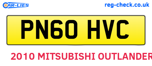 PN60HVC are the vehicle registration plates.