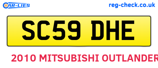 SC59DHE are the vehicle registration plates.