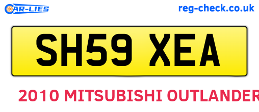 SH59XEA are the vehicle registration plates.