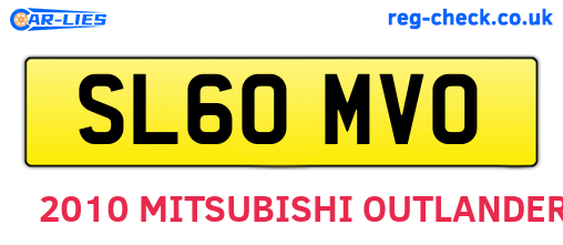 SL60MVO are the vehicle registration plates.