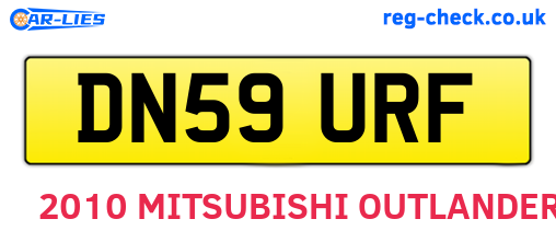 DN59URF are the vehicle registration plates.