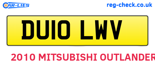 DU10LWV are the vehicle registration plates.