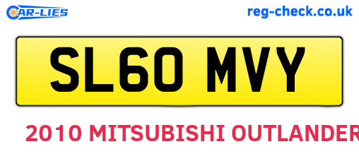SL60MVY are the vehicle registration plates.