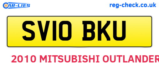 SV10BKU are the vehicle registration plates.