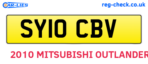 SY10CBV are the vehicle registration plates.