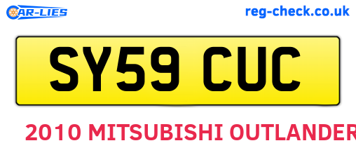 SY59CUC are the vehicle registration plates.