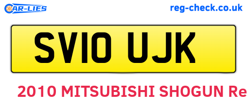 SV10UJK are the vehicle registration plates.