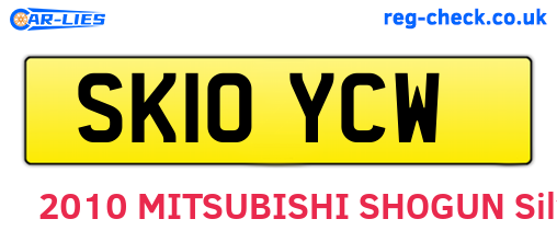 SK10YCW are the vehicle registration plates.