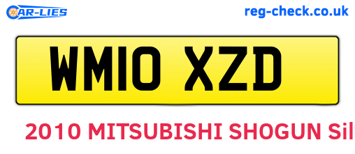 WM10XZD are the vehicle registration plates.