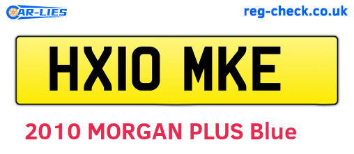 HX10MKE are the vehicle registration plates.